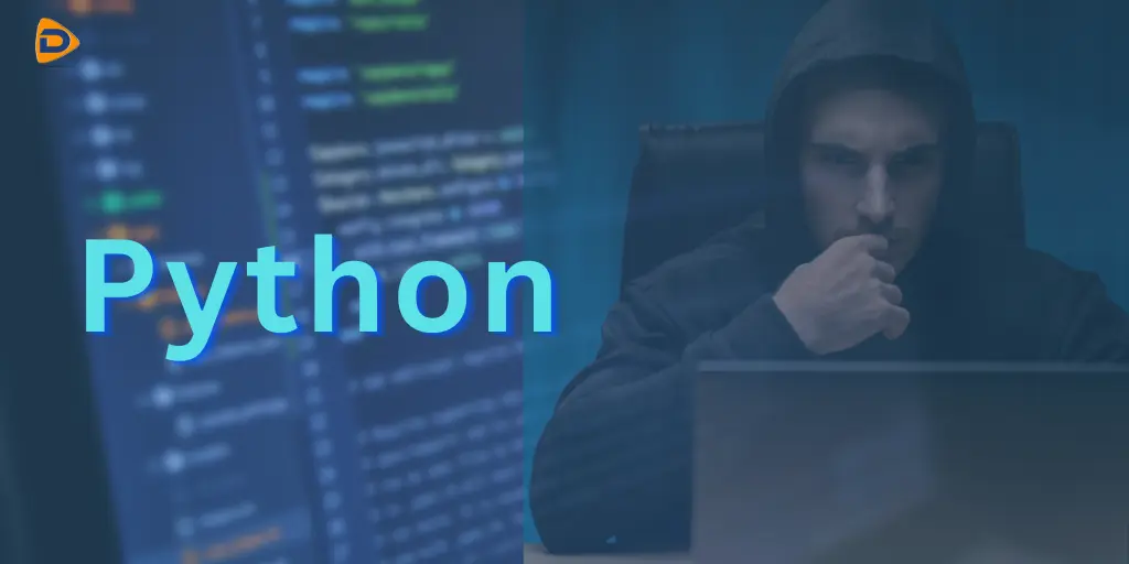 A man in Hoodie is coding on Laptop